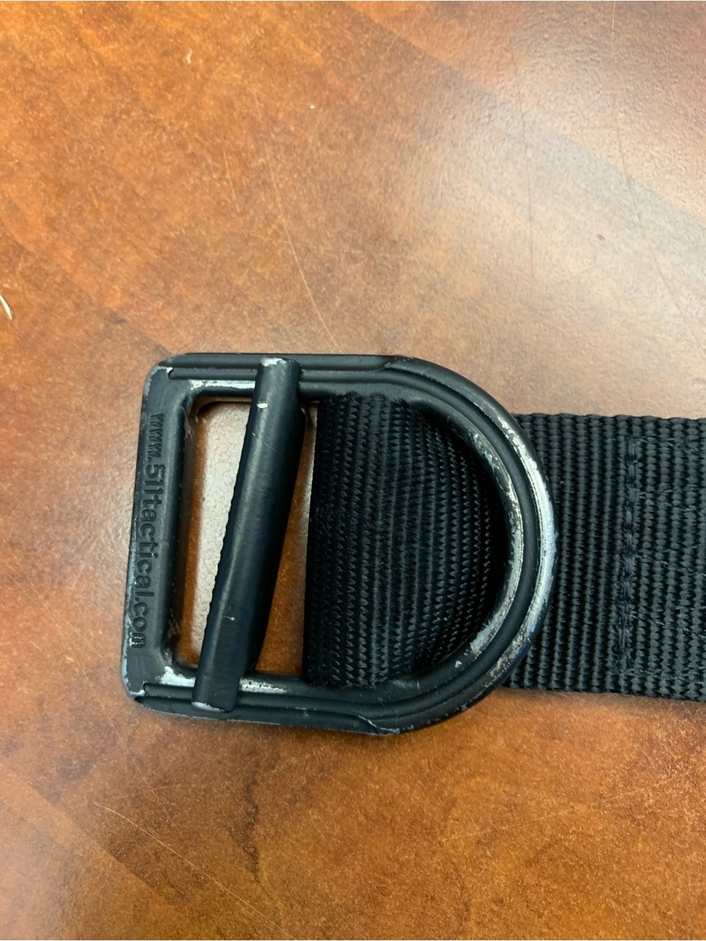 5.11 Tactical Black Men's Webbing Belt with Metal D-Ring